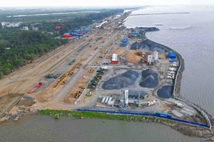 Dự án Khu đô thị du lịch lấn biển Cần Giờ. Ảnh: Lê Toàn.