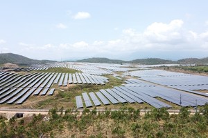 Dự án Nhà máy điện mặt trời KN Vạn Ninh đã đi vào vận hành. Ảnh: Linh Đan 