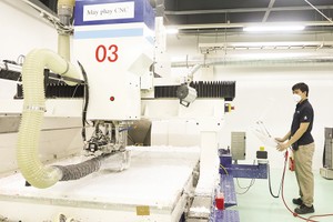 Trong bối cảnh khó khăn, Việt Nam vẫn giữ vững sức hút FDI. Trong ảnh: Một doanh nghiệp Nhật Bản tại KCN AMATA 