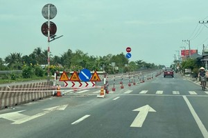 Một đoạn Quốc lộ 1 qua Cần Thơ. Ảnh: Phương Anh.