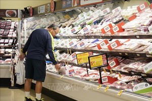 Người dân mua sắm tại siêu thị ở Millbrae, Mỹ. Ảnh tư liệu: THX/TTXVN