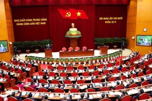 Hội nghị lần thứ nhất Ban Chấp hành Trung ương Đảng khóa XIV. Ảnh: TTXVN. 