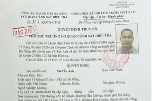 Cơ quan Cảnh sát điều tra, Công an TP. Đà Nẵng truy nã đặc biệt đối tượng Võ Tấn Anh (sinh năm 1985, trú phường Hòa Cường, Đà Nẵng). 