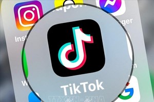 Biểu tượng của mạng xã hội TikTok. Ảnh minh họa: AFP/TTXVN
