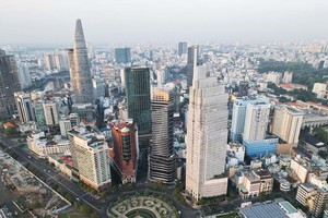 VIFC-HCMC có quy mô khoảng 898 ha, trải rộng trên địa bàn các phường Sài Gòn, Bến Thành và khu đô thị mới Thủ Thiêm (phường An Khánh). Ảnh: Lê Toàn.