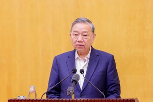 Tổng Bí thư Tô Lâm phát biểu tại cuộc tiếp xúc cử tri - Ảnh: NY. 