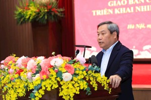 Chủ tịch UBND TP. Hà Nội Vũ Đại Thắng phát biểu tại Hội nghị giao ban hệ thống chính trị TP. Hà Nội tháng 2/2026.