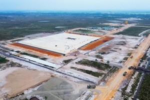 Công trường thi công Cảng hàng không Quảng Trị.