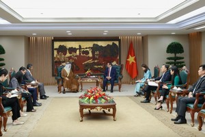 Thủ tướng Phạm Minh Chính đề nghị Đại sứ phối hợp chặt chẽ với phía Việt Nam khẩn trương thúc đẩy các nội dung quan trọng mà Tổng thống UAE đã thống nhất - Ảnh: VGP