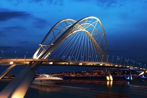 Phối cảnh dự kiến cầu Thủ Thiêm 4 