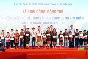 Quảng Trị đồng loạt khởi công 11 trường nội trú liên cấp tại các xã biên giới 