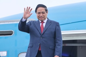 Thủ tướng Chính phủ Phạm Minh Chính cùng đoàn đại biểu cấp cao Việt Nam đã về tới Hà Nội, kết thúc tốt đẹp chuyến thăm chính thức Liên bang Nga từ ngày 22-25/3 - Ảnh: VGP.