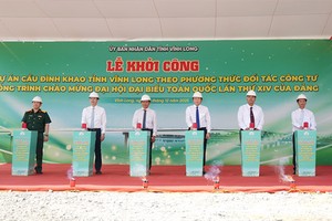 Dự án cầu Đình Khao đã được khởi công vào ngày 19/12/2025. Nguồn: www.vinhlong.gov.vn