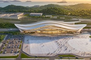 Phối cảnh Hạ Long Station - nhà ga được quy hoạch trong Công viên rừng 662 ha.