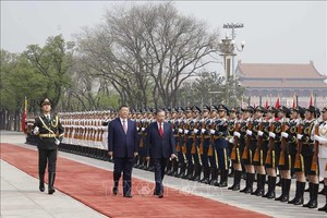 Lễ đón trọng thể Tổng Bí thư, Chủ tịch nước Tô Lâm thăm cấp Nhà nước đến Trung Quốc 