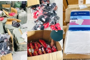 Tang vật bắt giữ tại cửa khẩu quốc tế Trà Lĩnh.