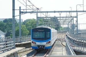 Một đoạn tuyến metro Bến Thành - Suối Tiên.