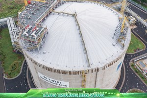 Kho LNG Thị Vải vận hành an toàn, ổn định ở mức công suất tái hóa 288 tấn/giờ, tương đương khoảng 9,5 triệu Sm³/ngày