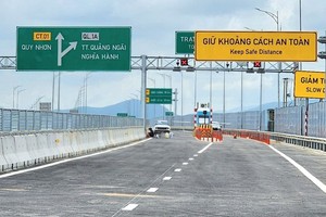 Một đoạn cao tốc Quảng Ngãi - Hoài Nhơn.