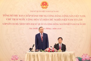 Tổng Bí thư, Chủ tịch nước Tô Lâm gặp gỡ kiều bào Việt Nam tại Ấn Độ 