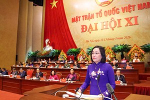 Phó Chủ tịch Quốc hội Nguyễn Thị Thanh phát biểu tại Đại hội.