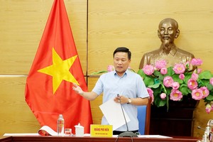 Phó Chủ tịch UBND tỉnh Hoàng Phú Hiền phát biểu.