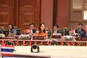 Thứ trưởng Bộ Ngoại giao Việt Nam Nguyễn Minh Hằng phát biểu tại hội nghị. Ảnh: Ngọc Thúy/TTXVN