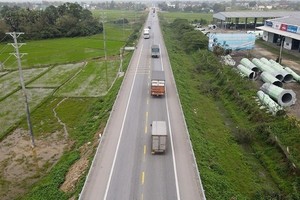 Một đoạn tuyến tránh Hà Tĩnh hiện có quy mô 2 làn xe.