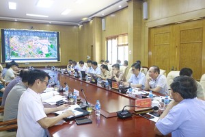 Ông Vũ Văn Diện, Phó chủ tịch Thường trực UBND tỉnh Quảng Ninh chủ trì buổi làm việc. Ảnh: TH