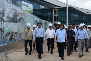 Phó Thủ tướng Thường trực Chính phủ Phạm Gia Túc kiểm tra Dự án sân bay Long Thành - Ảnh: VGP