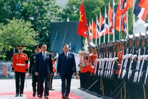 Toàn cảnh Lễ đón Tổng Bí thư, Chủ tịch nước Tô Lâm và Phu nhân thăm chính thức Thái Lan 