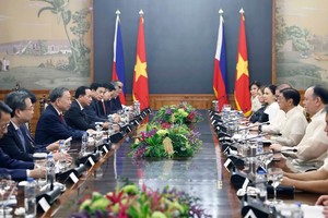 Tổng Bí thư, Chủ tịch nước Tô Lâm và Tổng thống Philippines Ferdinand Romualdez Marcos Jr. hội đàm cấp Nhà nước. Ảnh: TTXVN