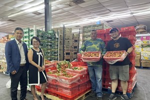 Hơn 2 tấn vải thiều tươi của Việt Nam vừa được xuất khẩu thành công sang Houston, Mỹ. 
