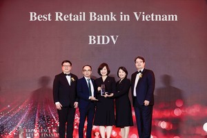 The Asian Banker trao giải thưởng Ngân hàng Bán lẻ tốt nhất Việt Nam 2026 cho đại diện BIDV