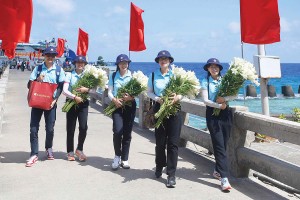 Hoa loa kèn ở Trường Sa (Ảnh: Bình Phạm)