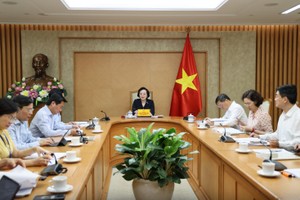 Bí thư Trung ương Đảng, Phó Thủ tướng Phạm Thị Thanh Trà chủ trì cuộc họp với các bộ, ngành và UBND tỉnh Quảng Ninh về Đề án thành lập thành phố Quảng Ninh - Ảnh: VGP