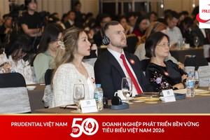 Bà Nguyễn Liên Phương, Phó Tổng Giám đốc Tuân thủ và Rủi ro Prudential Việt Nam tại Hội nghị Thượng đỉnh “Cuộc Đại Chuyển đổi 3P”