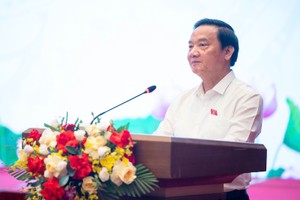 Phó chủ tịch Quốc hội Nguyễn Khắc Định phát biểu khai mạc hội nghị - Ảnh PT.