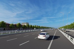 Phối cảnh dự án đường cao tốc nối từ Sân bay Long Thành đến Hồ Tràm. 