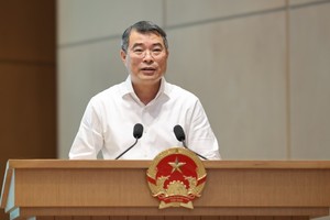 Thủ tướng Chính phủ Lê Minh Hưng phát biểu kết luận phiên họp chuyên đề - Ảnh: VGP