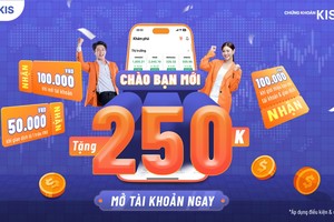 KIS triển khai ưu đãi tới 250.000 đồng cho khách hàng mở tài khoản mới