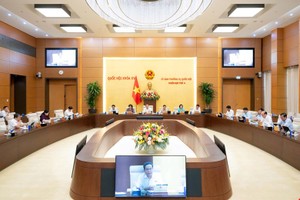 Phiên họp sáng 14/7 của Ủy ban Thường vụ Quốc hội. 