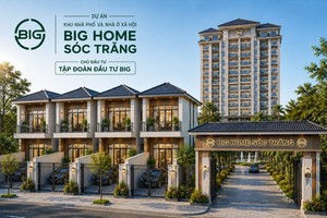 Phối Cảnh dự án Khu Nhà Phố & Nhà Ở Xã Hội ở phường Sóc Trăng, TP. Cần Thơ do BIG làm chủ đầu tư.