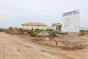 Khu vực triển khai Cụm công nghiệp Nguyễn Văn Tố. Ảnh: Việt Cường