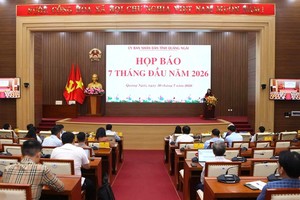 UBND tỉnh Quảng Ngãi tổ chức họp báo 7 tháng đầu năm 2026. 