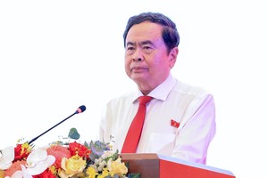  Chủ tịch Quốc hội Trần Thanh Mẫn phát biểu khai mạc Diễn đàn - Ảnh Đức Thanh. 