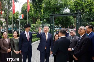 Tổng Bí thư, Chủ tịch nước Tô Lâm tiếp Đại sứ, Đại biện các nước ASEAN tại Hà Nội. (Ảnh: Thống Nhất/TTXVN)