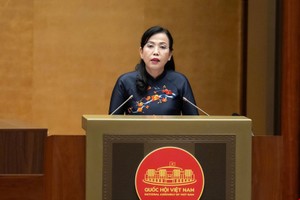 Chủ nhiệm Ủy ban Khoa học, Công nghệ và Môi trường Nguyễn Thanh Hải trình bày báo cáo thẩm tra - Ảnh: QH. 