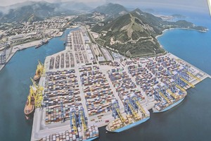 Dự án Cảng Liên Chiểu sau khi hình thành. Ảnh: Linh Đan chụp lại 