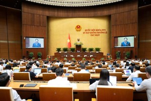Quốc hội nghe tờ trình điều chỉnh chủ trương đầu tư Dự án đầu tư xây dựng tuyến đường sắt Lào Cai - Hà Nội - Hải Phòng. 